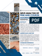 Fine and Course Aggregates: Sieve Analysis of