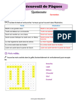 L'écureuil de Pâques Ce1 Lecture Questionnaire Correction