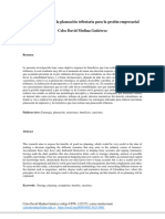 La Importancia de La Planeación Tributaria para La Gestión Empresarial