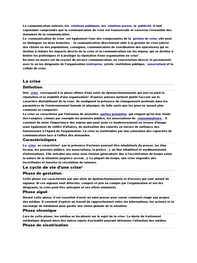 Communication de crise et enjeux clés | PDF | la communication