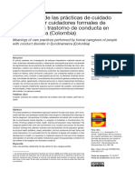 Significados de Las Prácticas de Cuidado Realizadas Por Cuidadores Formales de Personas Con Trastorno de Conducta en Cundinamarca (Colombia)