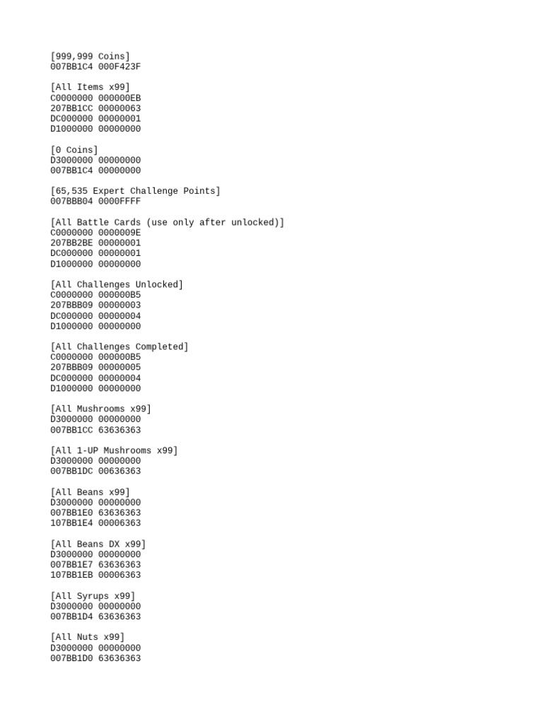 Pokémon Chrome Cheat Codes Guide | PDF