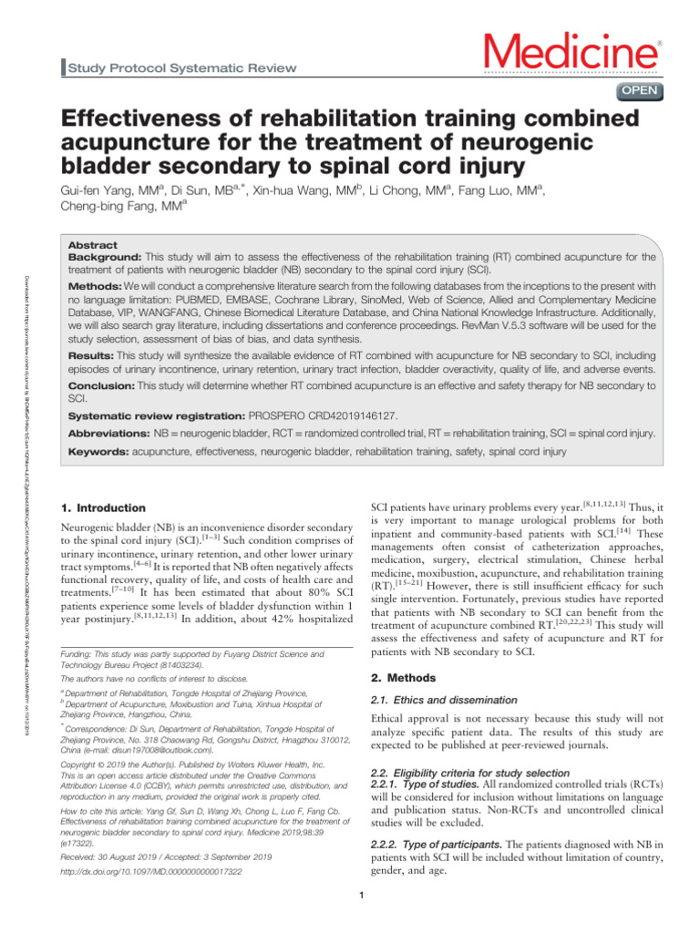 Effectiveness of Rehabilitation Training Combined.74 | PDF | Urinary ...