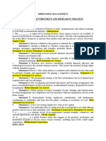 Operations Management w2 w7 Pre Post Test