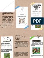 Folleto Tríptico Flyer Academia de Clases de Repaso Escolar Doodle Marrón y Blanco