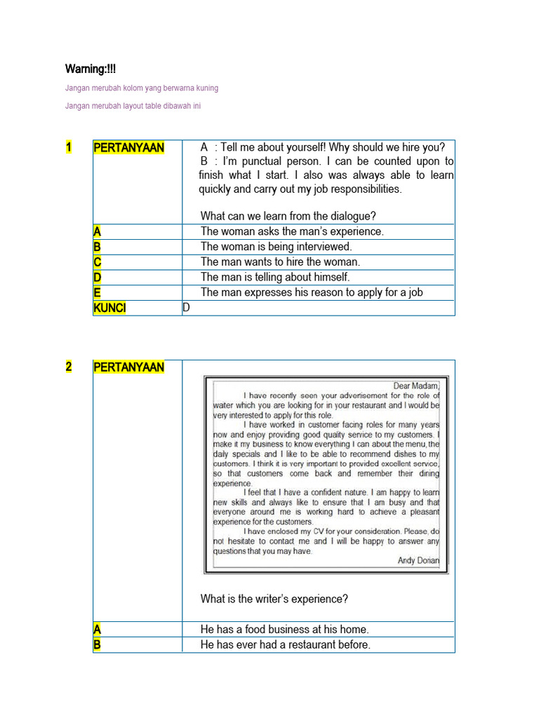 Job Interview Dialogue Practice | PDF