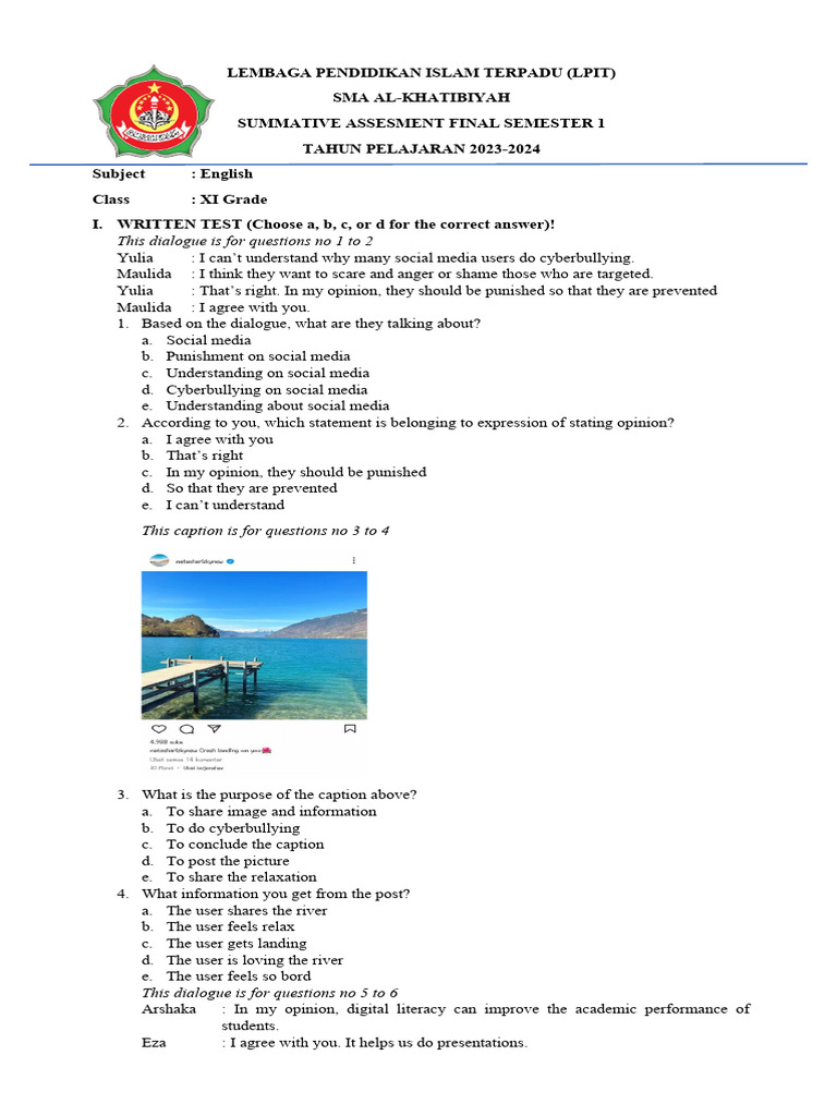 English Summative Assessment XI Grade | PDF | Social Media | Popular ...