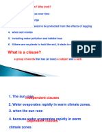 Types of Clauses and Sentences