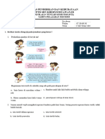 Soal PTS Kelas 2 Tema 2 Sub 3&4