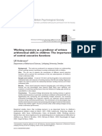 Andersson - Working Memory As A Predictor of Written Arithmetical Skills in Children The Importance of Central Executive Functions