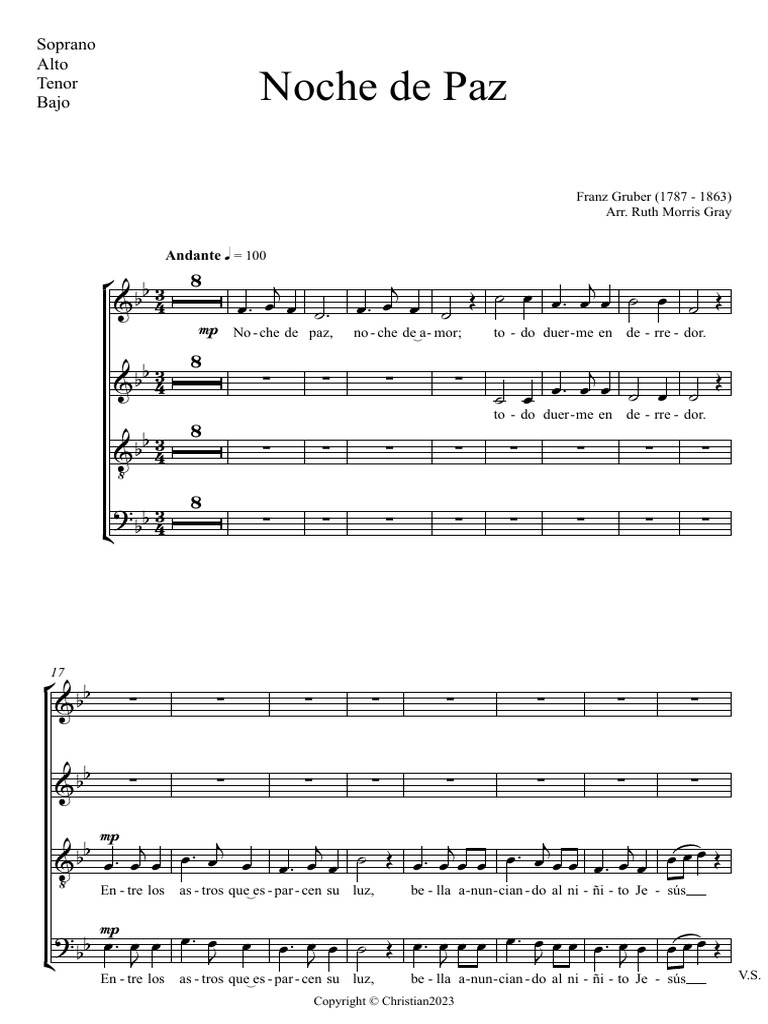 Noche de Paz - CORO | PDF