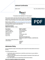 Gmail - NMAT by GMAC Exam Appointment Confirmation