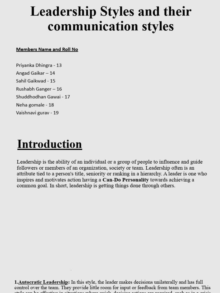 Effective Communcation 2 | PDF | Leadership | Communication