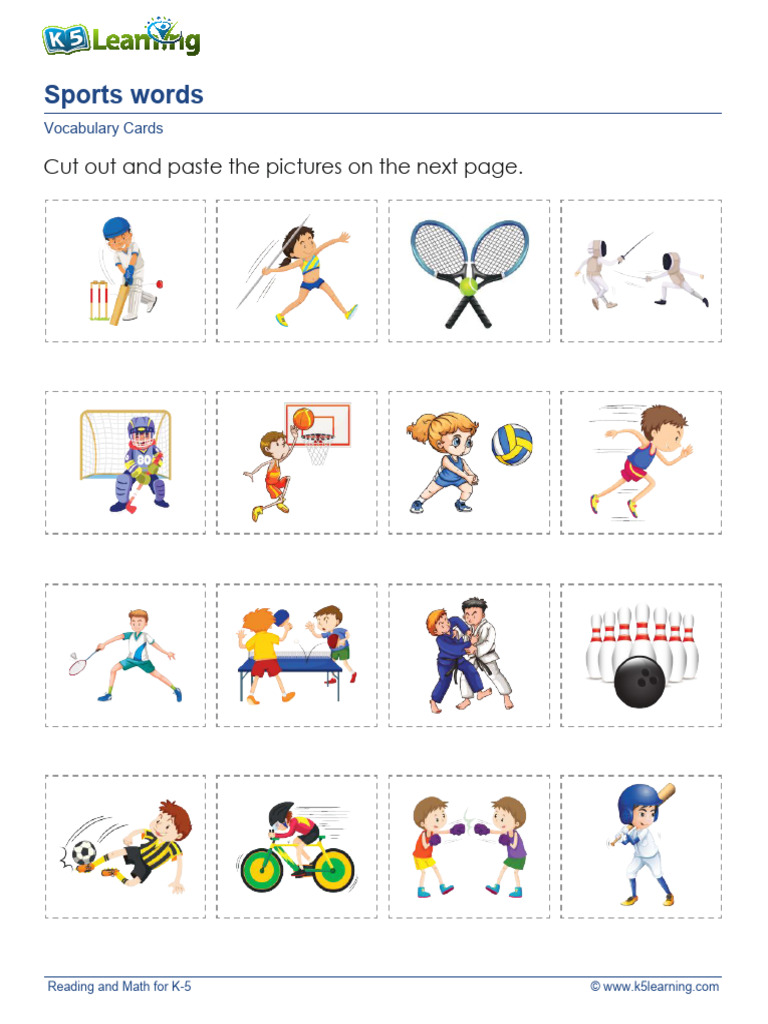 Sports Words A PDF