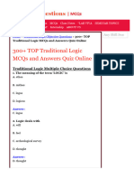Traditional Logic Mcqs and Answers Quiz PDF