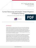 Human Resources and Insider Threat Mitigation 2020 INSA - Intelligence and National Security Alliance