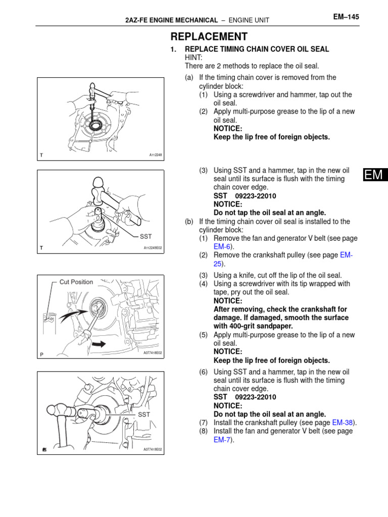 Replacement 2AzFe Engine Mechanical Engine Unit PDF Belt