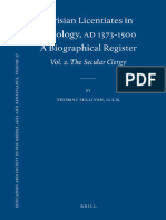 (Education and Society in the Middle Ages and Renaissance 37) O.S.B. Thomas Sullivan - Parisian Licentiates in Theology, A.D. 1373-1500. a Biographical Register, Vol. 2_ the Secular Clergy (Education 2