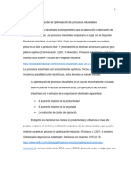 Antecedentes de La Optimización de Procesos Industriales