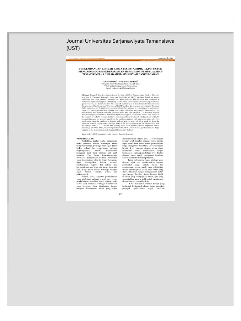 Pengembangan Lembar Kerja Peserta Didik Lkpd Un Pdf Inquiry