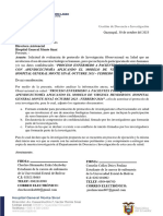 Solicitud de Aprobación de Protocolos de Investigación Observacional