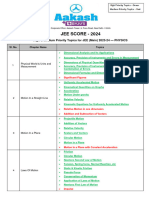 JEE SCORE High & Medium Topics-2024 - PCM