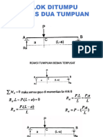 Balok Ditumpu Di Atas Dua Tumpuan