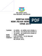 Kertas Kerja Kem Jejak Gemilang Upsr - 2015