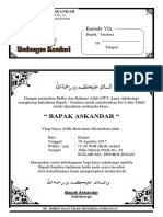 Contoh Undangan Kenduri Kirim Doa BPK Askandar DGN Tanpa Sumbangan