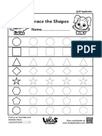 153 Free Printable Worksheets For Kids Dotted Shapes To Trace Worksheet Dotted Shapes To Trace Worksheet BW