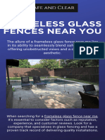 Frameless Glass Fences Near You - Safe and Clear