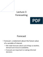 Lecture 3 Forecasting