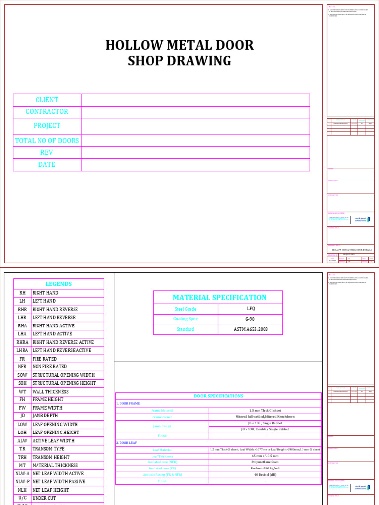 Sample Drawings HMD PDF Door Sheet Metal