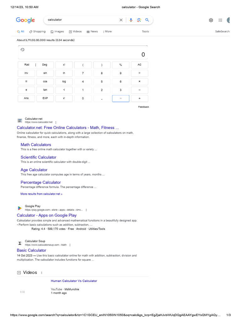 Calculator - Google Search | PDF | Calculator | Google Play