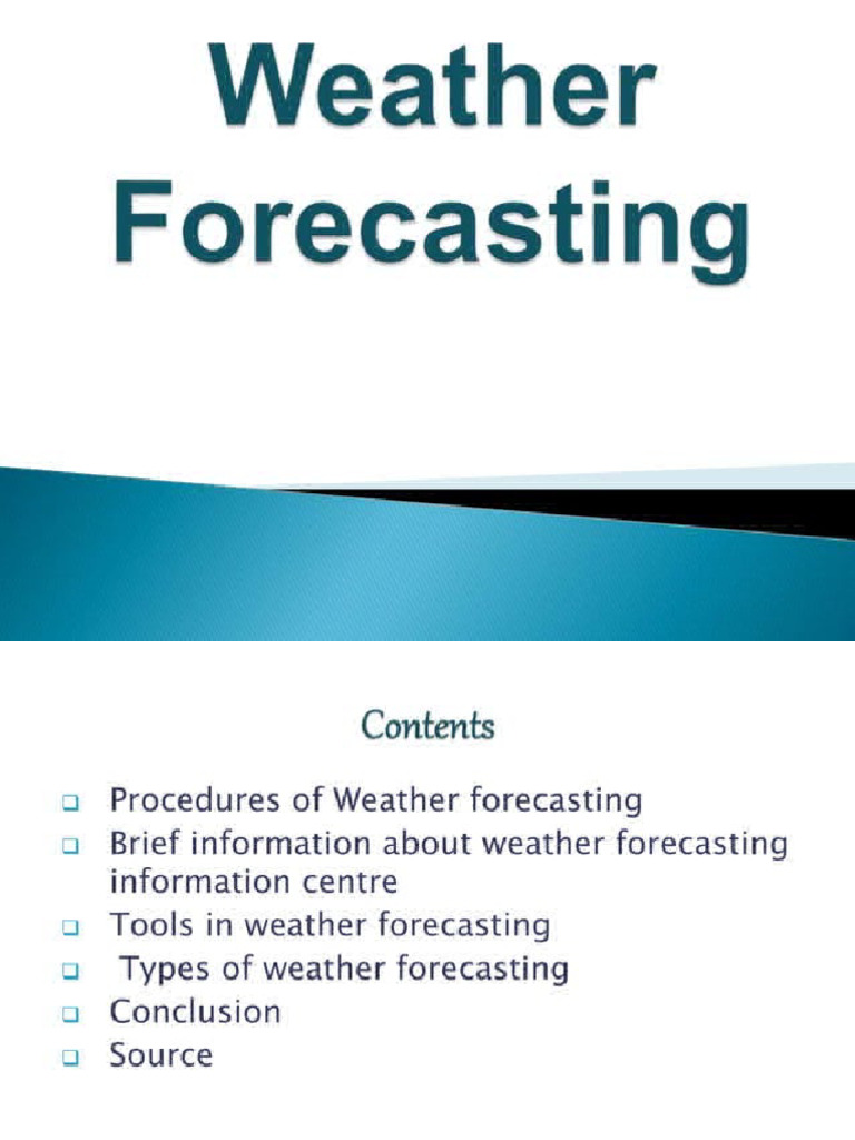 Weather Forecast MCQ | PDF