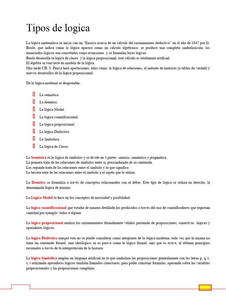 tipos-de-logica | PDF | Lógica matemática | Proposición