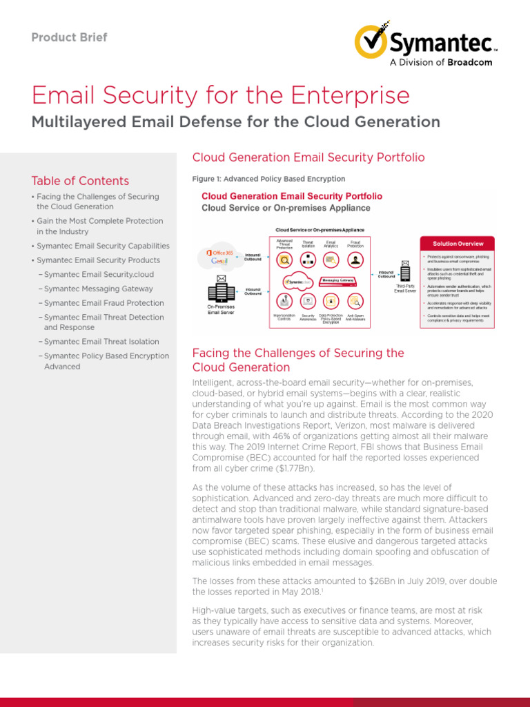 Family Brochure-Email Security For The Enterprise | PDF | Security ...