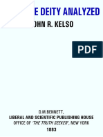 Bible Deity Analyzed (John Kelso)