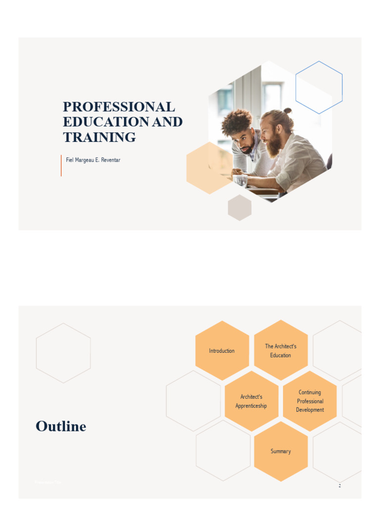 Week 3 Professional Education and Training | PDF | Architect | Labor