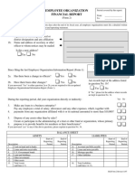 Employee Organization Financial Report Form