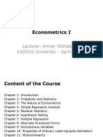 Lecture 1 - Econometrics 1 - Nature of Econometrics