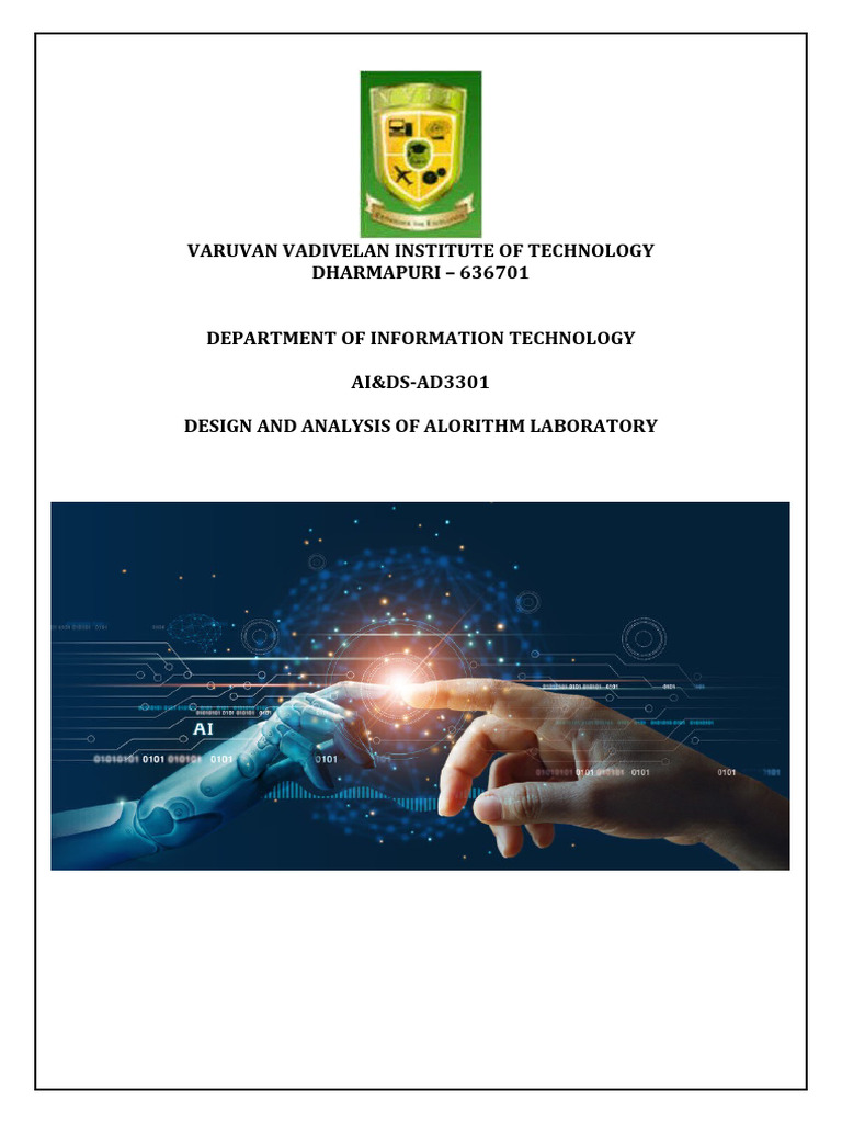 Lab Manual | PDF | Algorithms | Algorithms And Data Structures