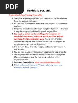 Kukbit Internship Projects