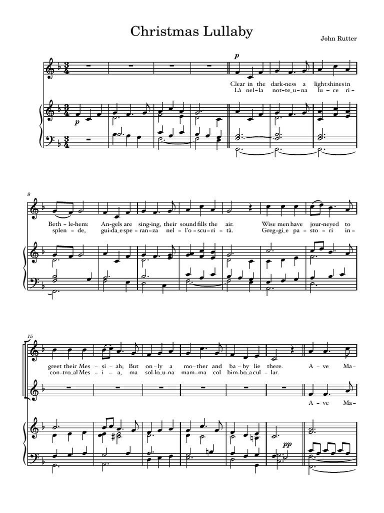 Christmas Lullaby Rutter Download Free PDF Compositions Choral Music