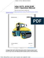 Ammann Roller Av75 Av95 NNK Yanmar 04 2011 Operation Manual