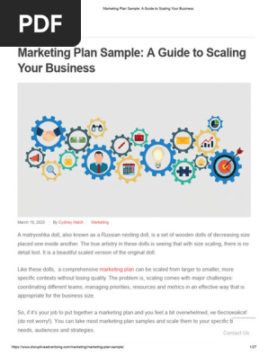 Marketing Plan Sample A Guide to Scaling Your Business