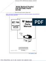 Bobcat BT Walk Behind Duplex Rollers Bt750 Dx700e Parts Manual 4950109