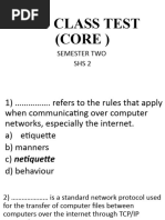 Solved Core Ict Test Shs 2 - Sem 2