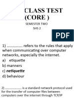 Solved Core Ict Test Shs 2 - Sem 2