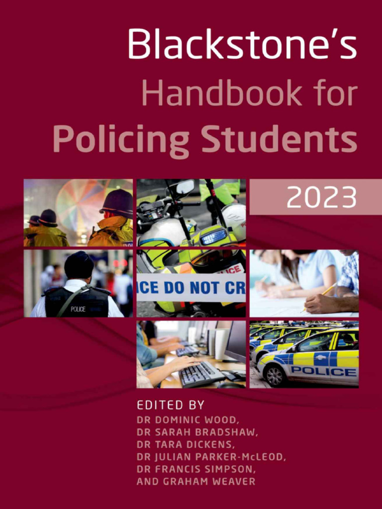 Blackstone's Handbook For Polic DR Dominic Wood, DR Sarah Brads PDF